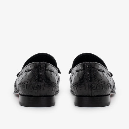 The Istanbul Black Leather Tassel Loafer Men Shoe