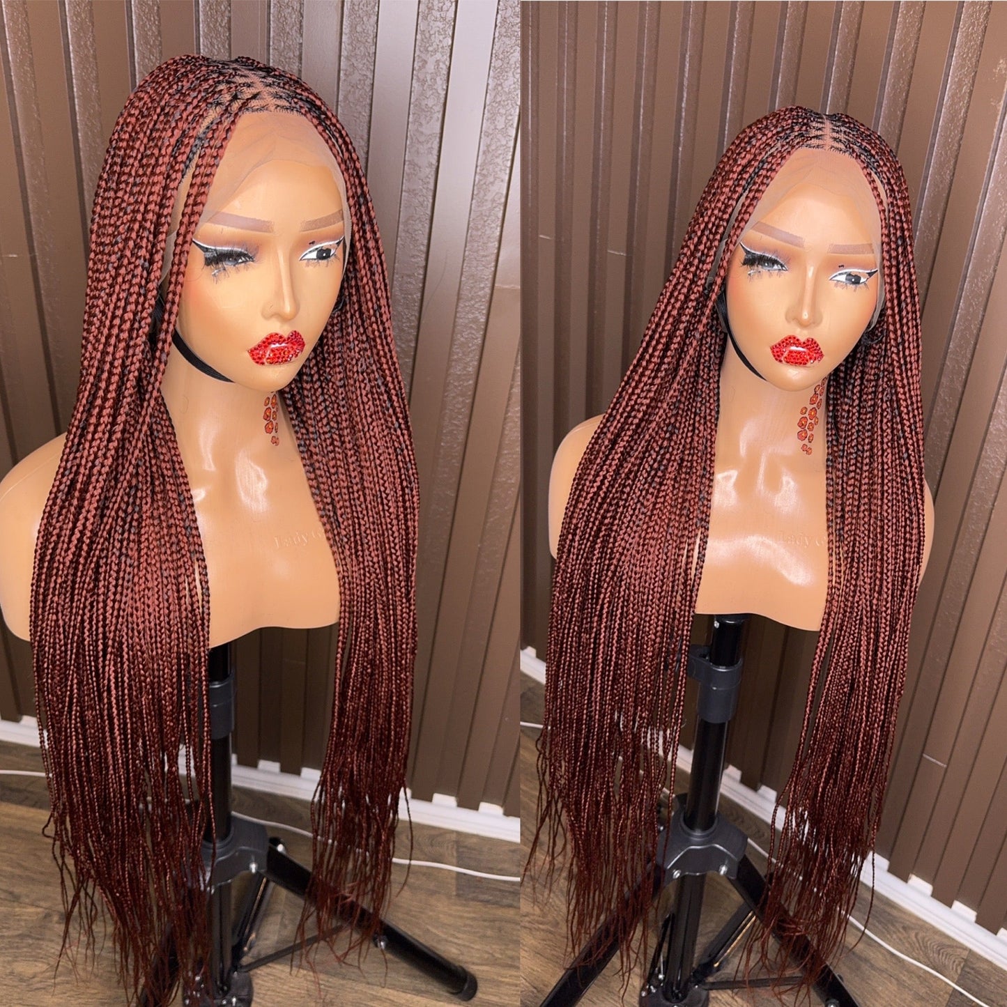 Color 350 knotless braided wig