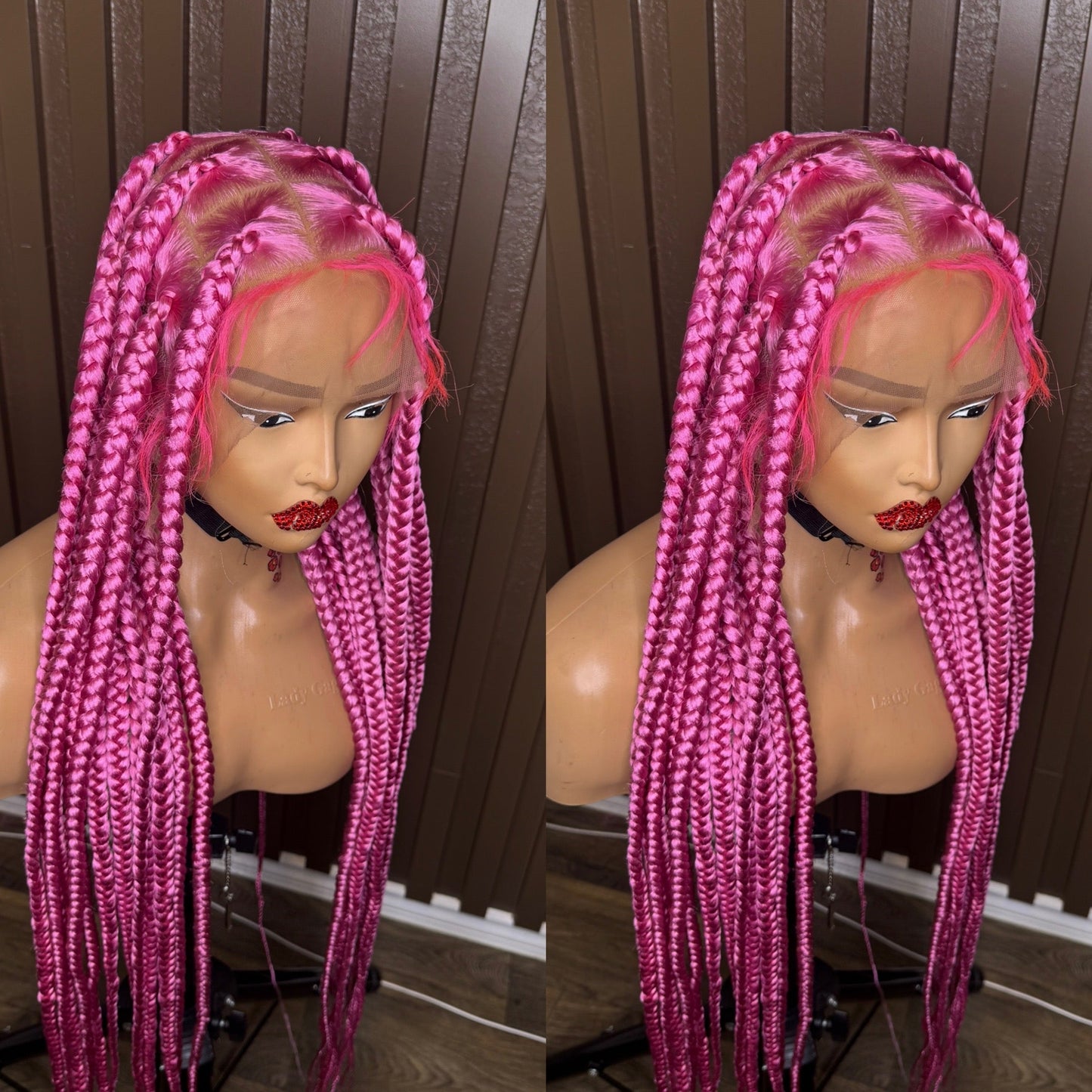 Pink jumbo braids