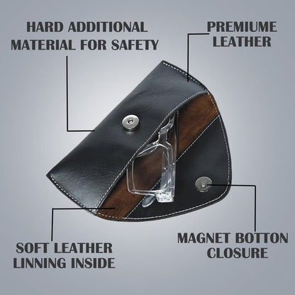 Tan Leather Sunglasses Case