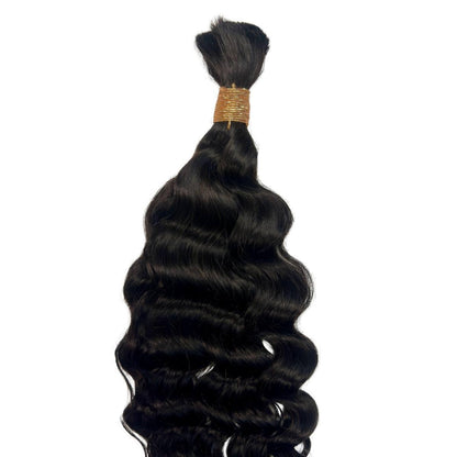 Beach Wave Bulk 100% Human Braiding Hair