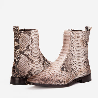 The Boss Natural Pythn Snk Zip-Up Leather Men Boot Limited Edition