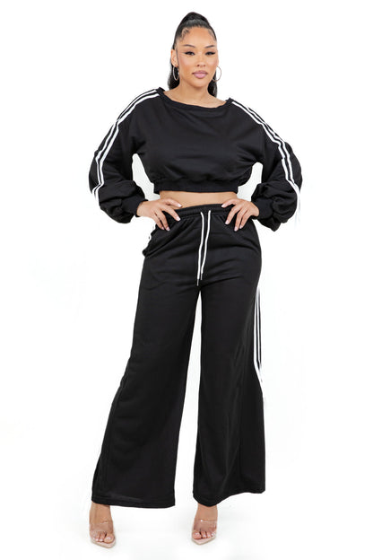 WOMEN FASHION SWEATSHIRT AND PANTS SET