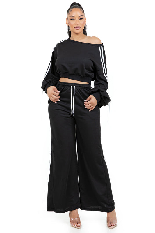 WOMEN FASHION SWEATSHIRT AND PANTS SET