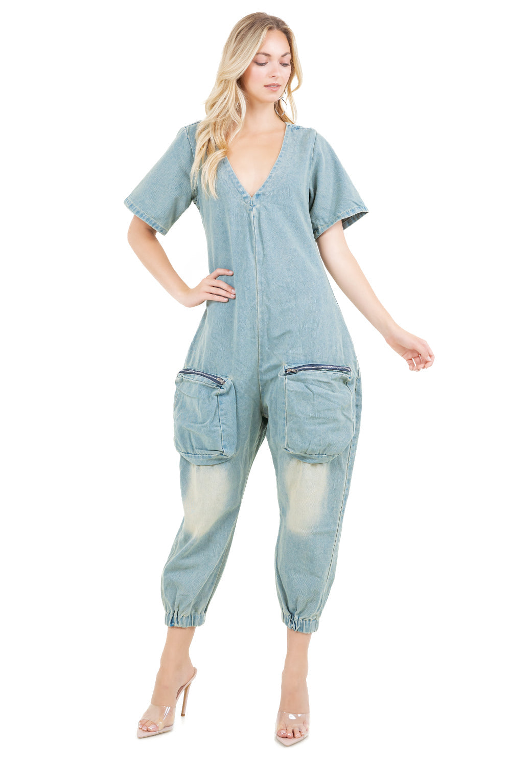 WOMEN FASHION DENIM JUMPSUIT