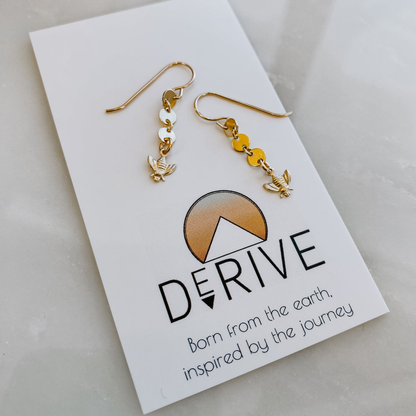 Bee Charm Coin Earrings