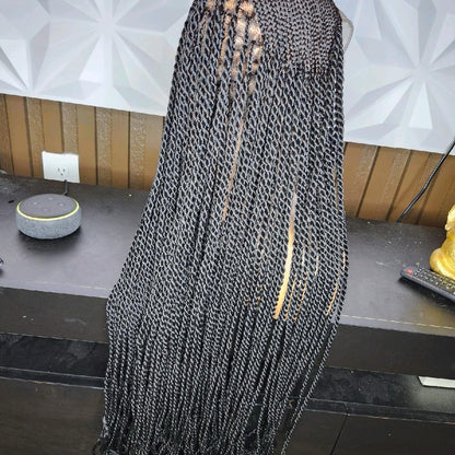 Half lemonade braids twist braided wig