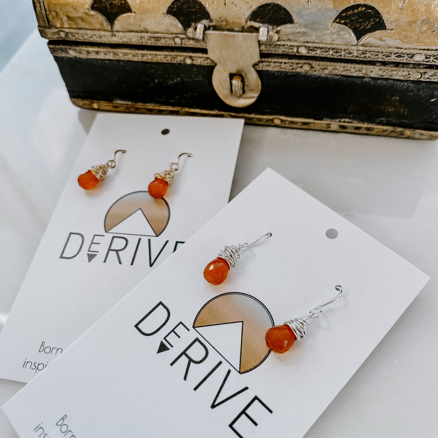 Mini Carnelian Drop Earrings