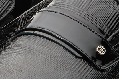 The Warsaw Men Shoe Black Leather Bit Loafer