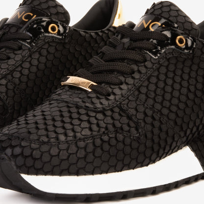 The Majesty Black & Gold Leather Men Sneaker
