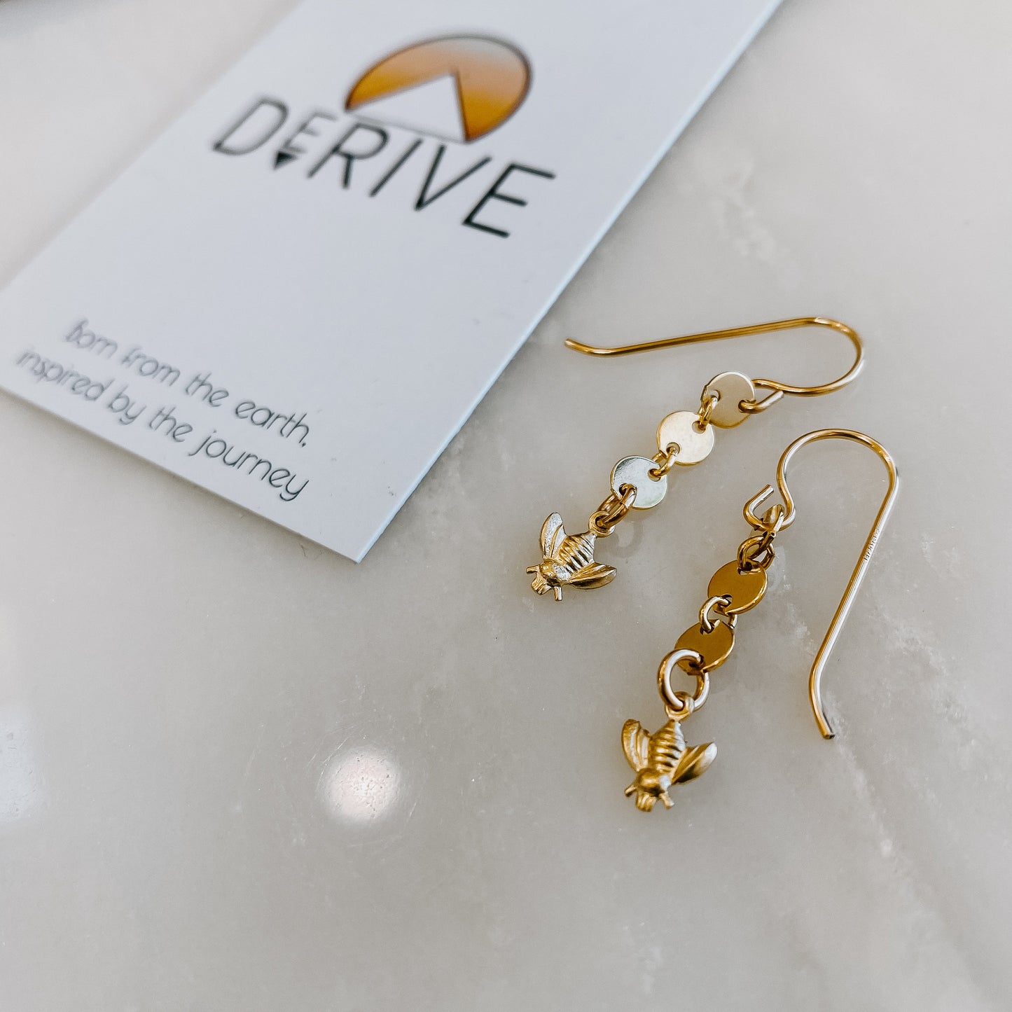 Bee Charm Coin Earrings