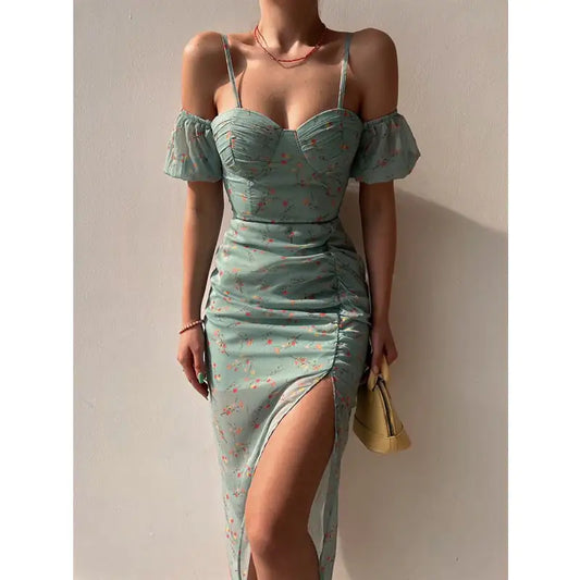 Irregular Spaghetti-Strap Dress for Women