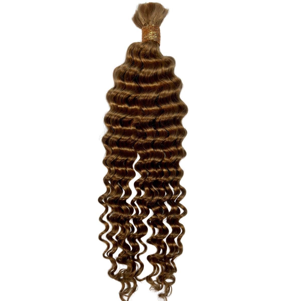 Honey Blonde Deep Wave 27 Bulk 100% Human Braiding Hair