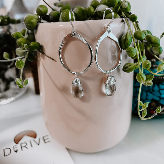 Green Amethyst Mini Hoops