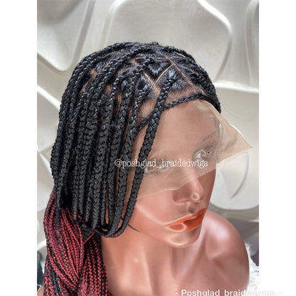 SHADE KNOTLESS BURGUNDY OMBRE. (LACE TYPE: FULL LACE)