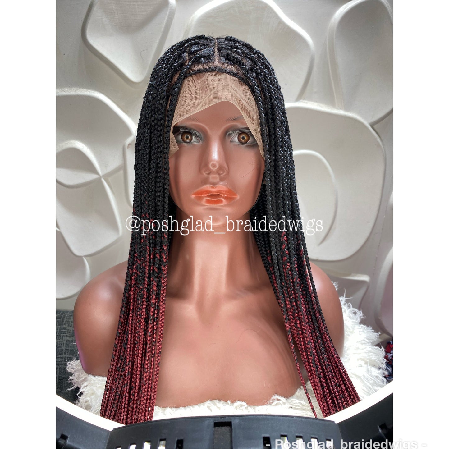 SHADE KNOTLESS BURGUNDY OMBRE. (LACE TYPE: FULL LACE)