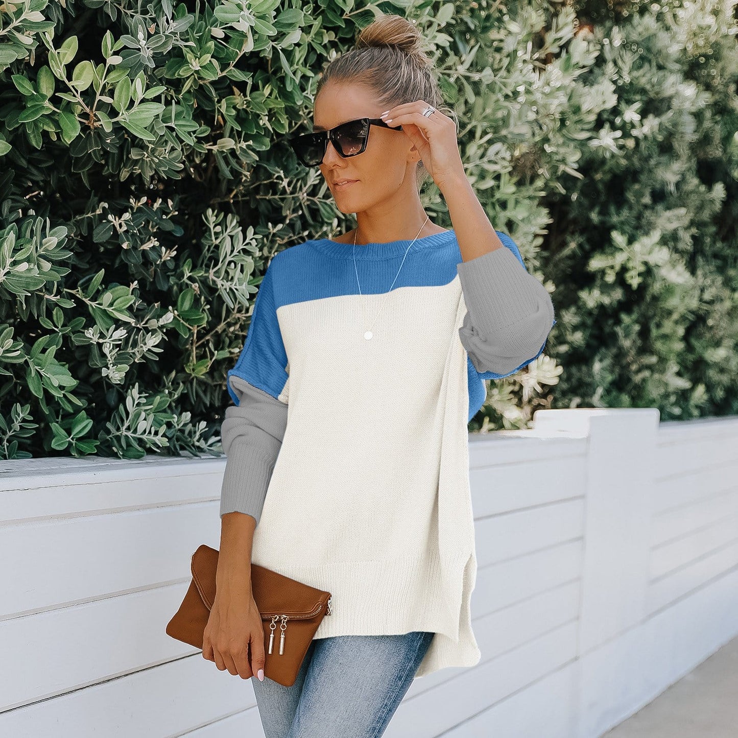 Triple Tone Long Knit Sweater
