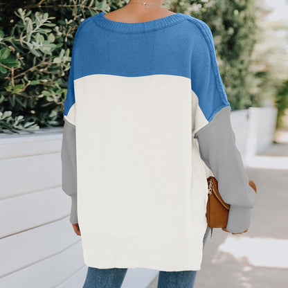 Triple Tone Long Knit Sweater