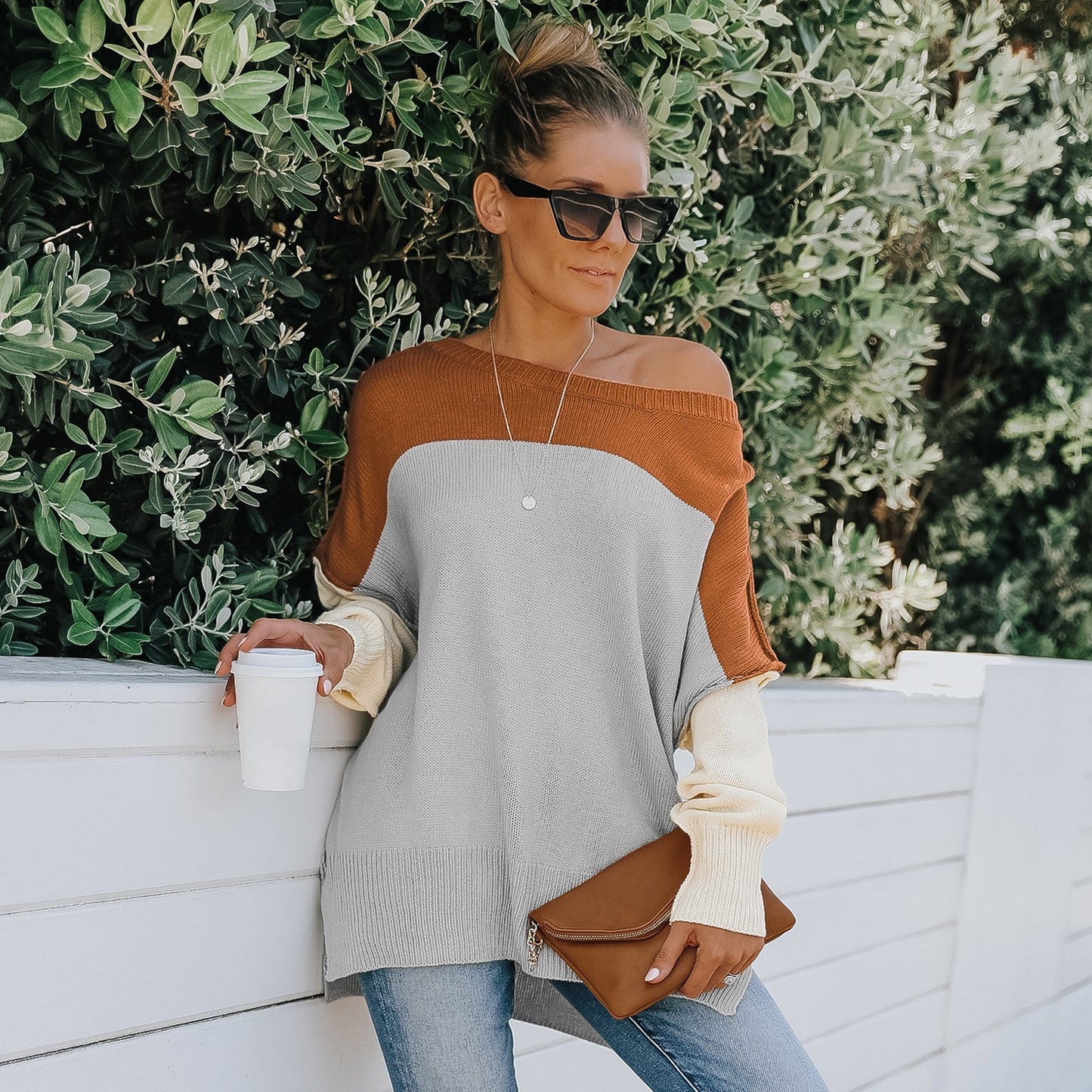 Triple Tone Long Knit Sweater