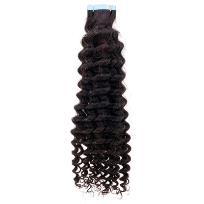 Kinky Curly 100% Human Hair Tape In Extensions