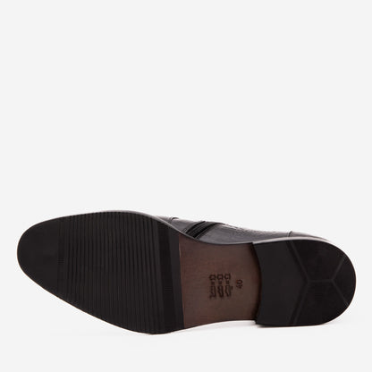 The Randor Black Crocodile Leather Side-Zip Dress Ankle Men Boot