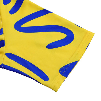 Printed Belted Dress Elegant  Knee-Length Round Neck Short Sleeve Dress