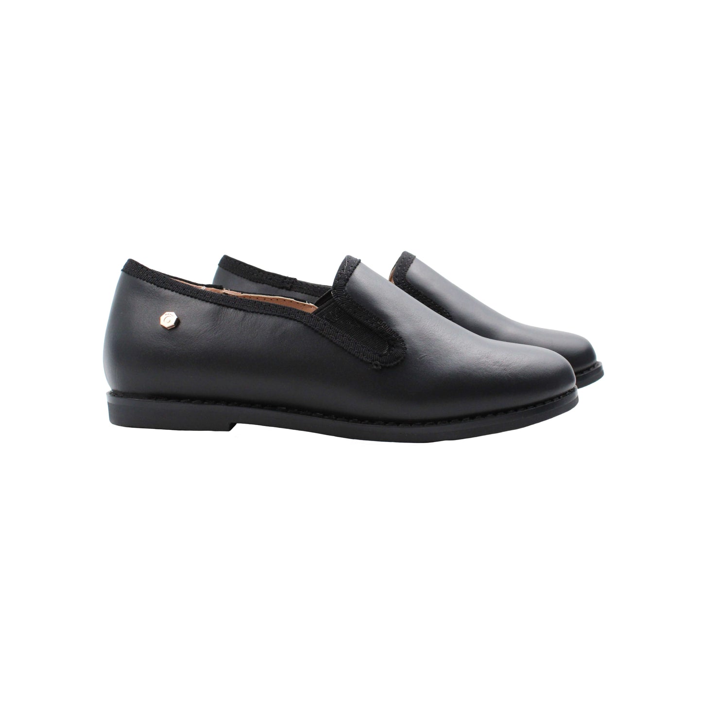 Black leather dress shoe