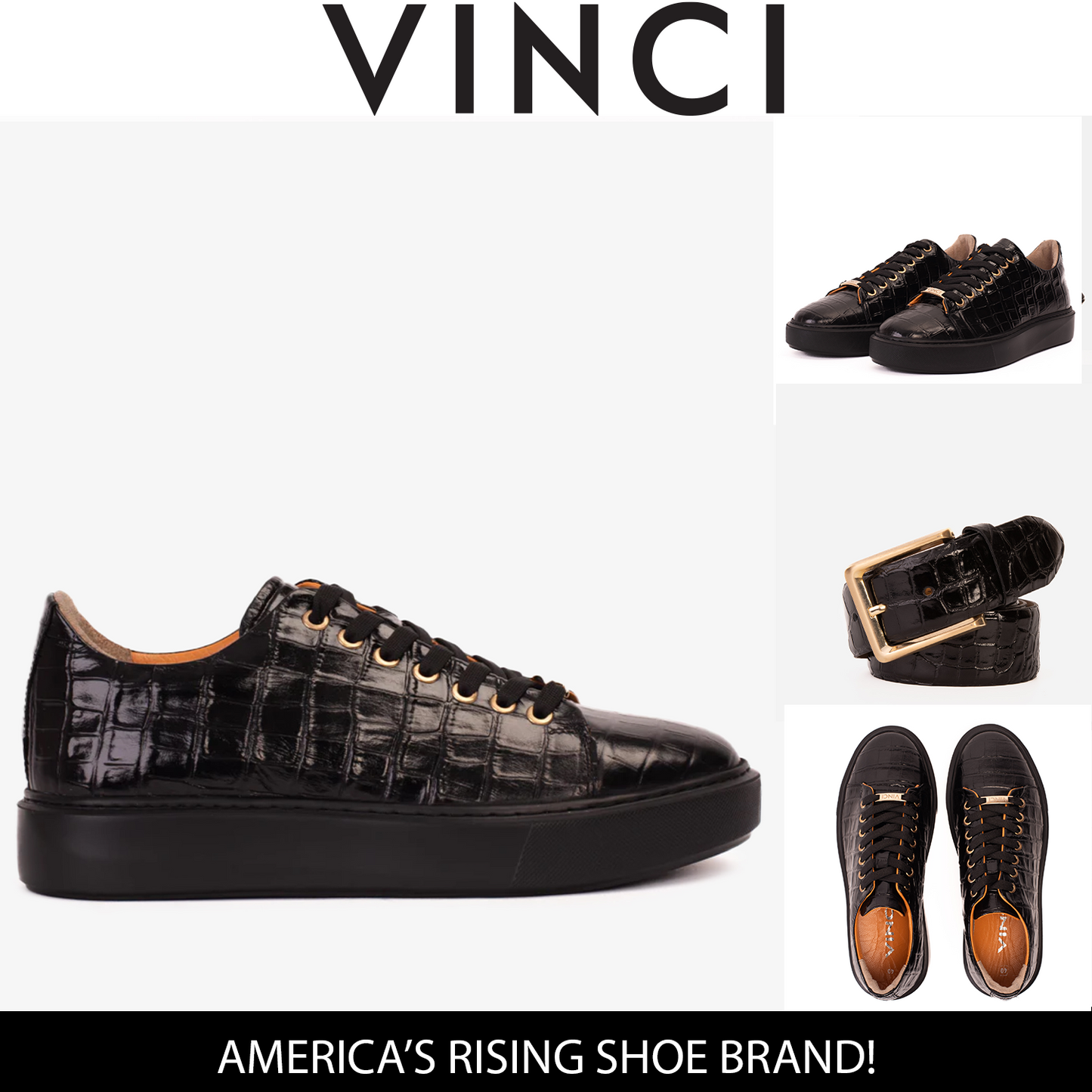 The Dublin Black Leather Men Sneaker