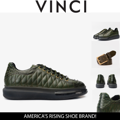 The Adler Green Snk Leather Men Sneaker Limited Edition