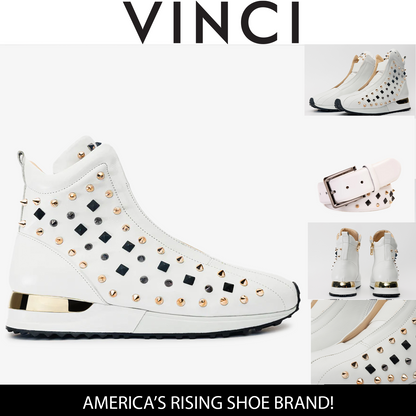 The Infanta High-Top White Spike Leather Men Sneaker Limited Edition