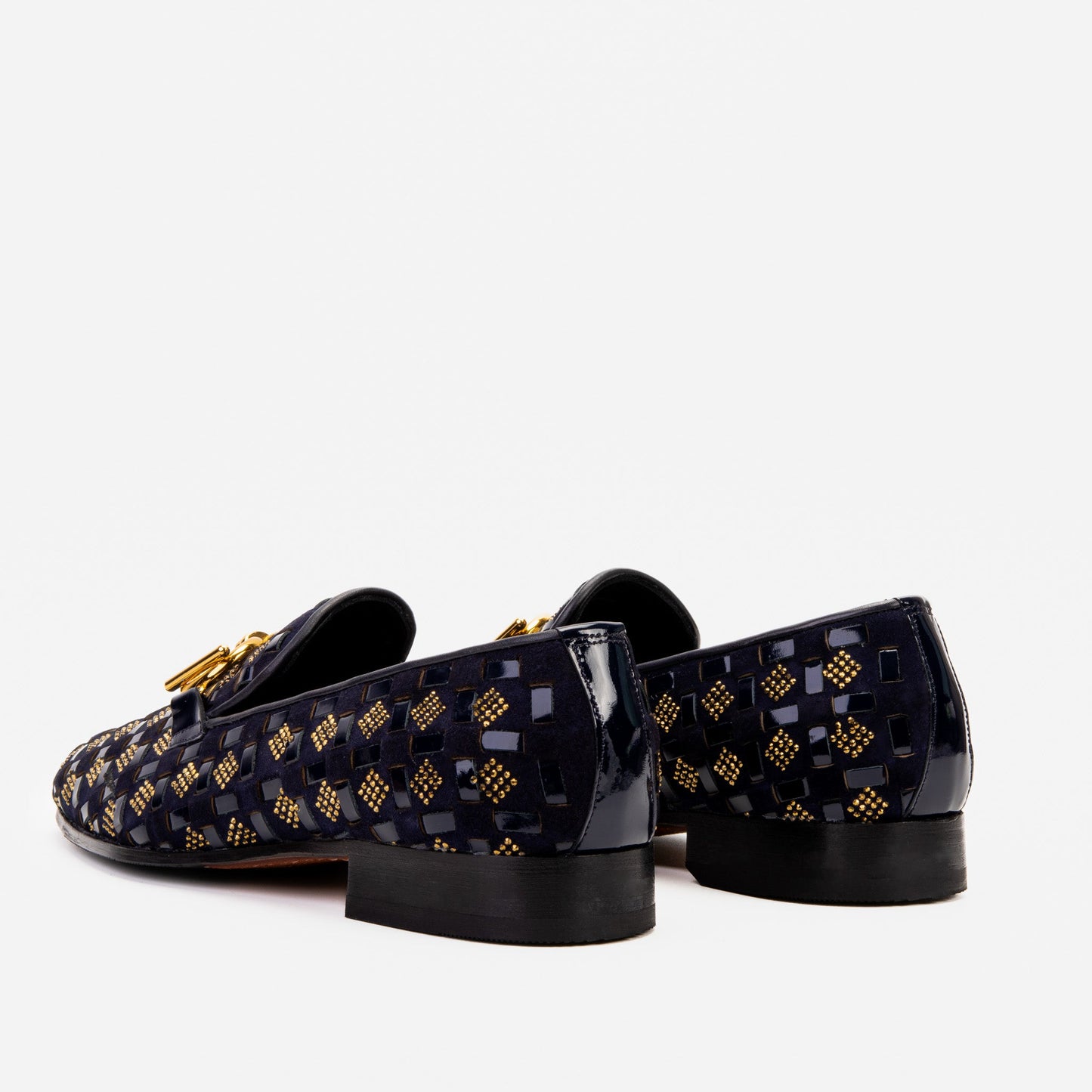 The Vicino Shoe Navy Blue Bit Dress Loafer Men Shoe