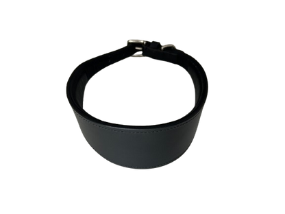 Oval Leather Dog Collar - Tan