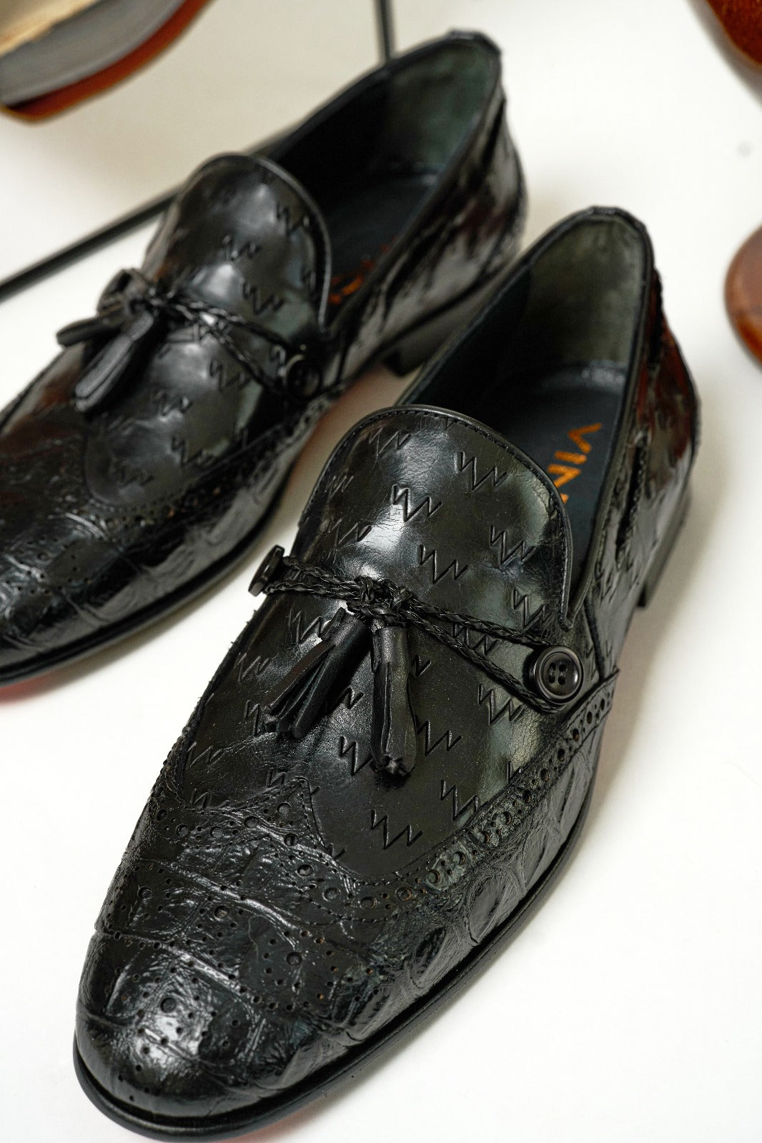 The Istanbul Black Leather Tassel Loafer Men Shoe