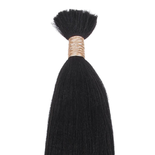 Yaki Straight Bulk 100% Human Braiding Hair