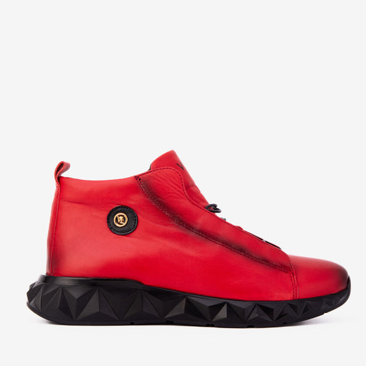 The Vertex Red Leather Men's Sneaker