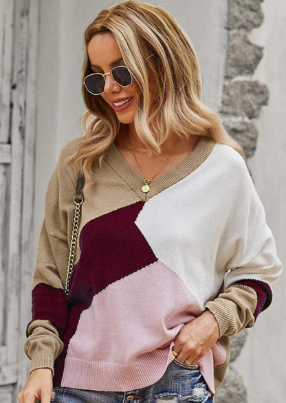 Color Block Relaxed Sweater
