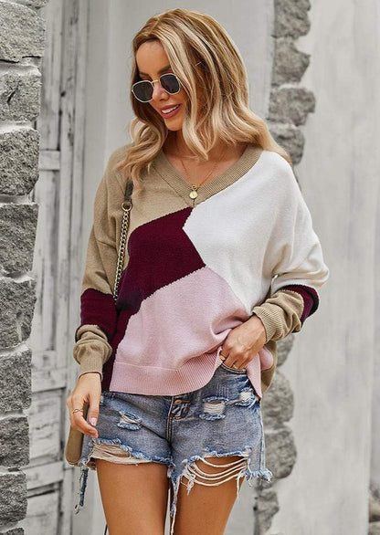 Color Block Relaxed Sweater