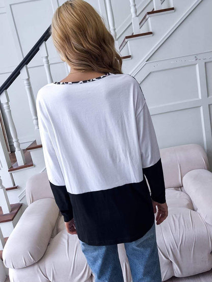Color Block Interlock Sweater