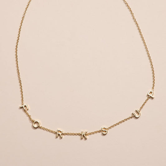 Arizona State University "Forks Up" Initial Necklace