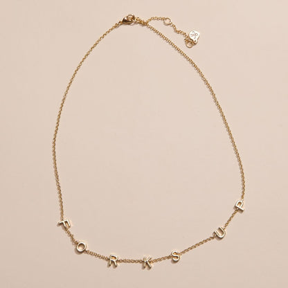 Arizona State University "Forks Up" Initial Necklace