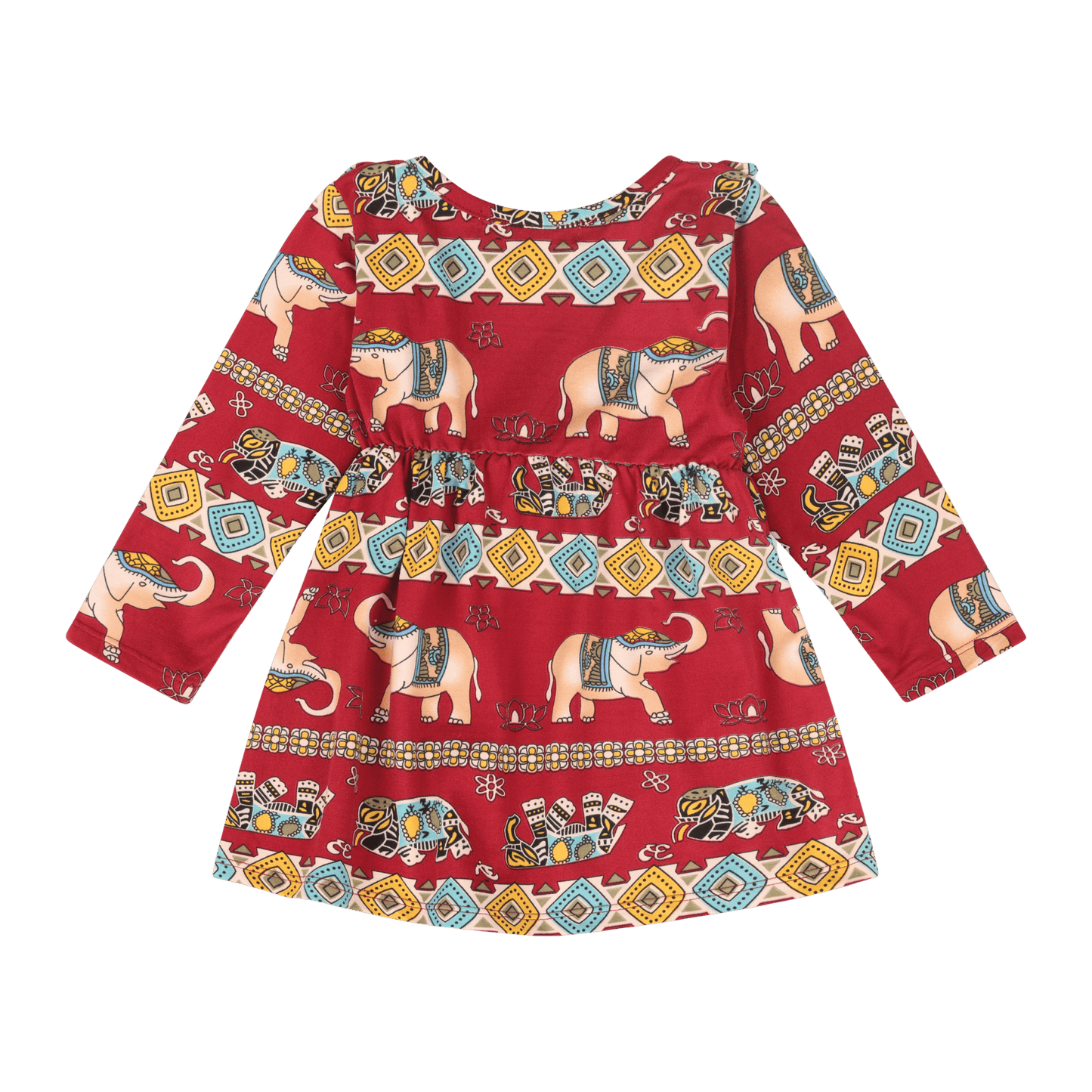 Baby Girls Volant Ruffle Print Dress