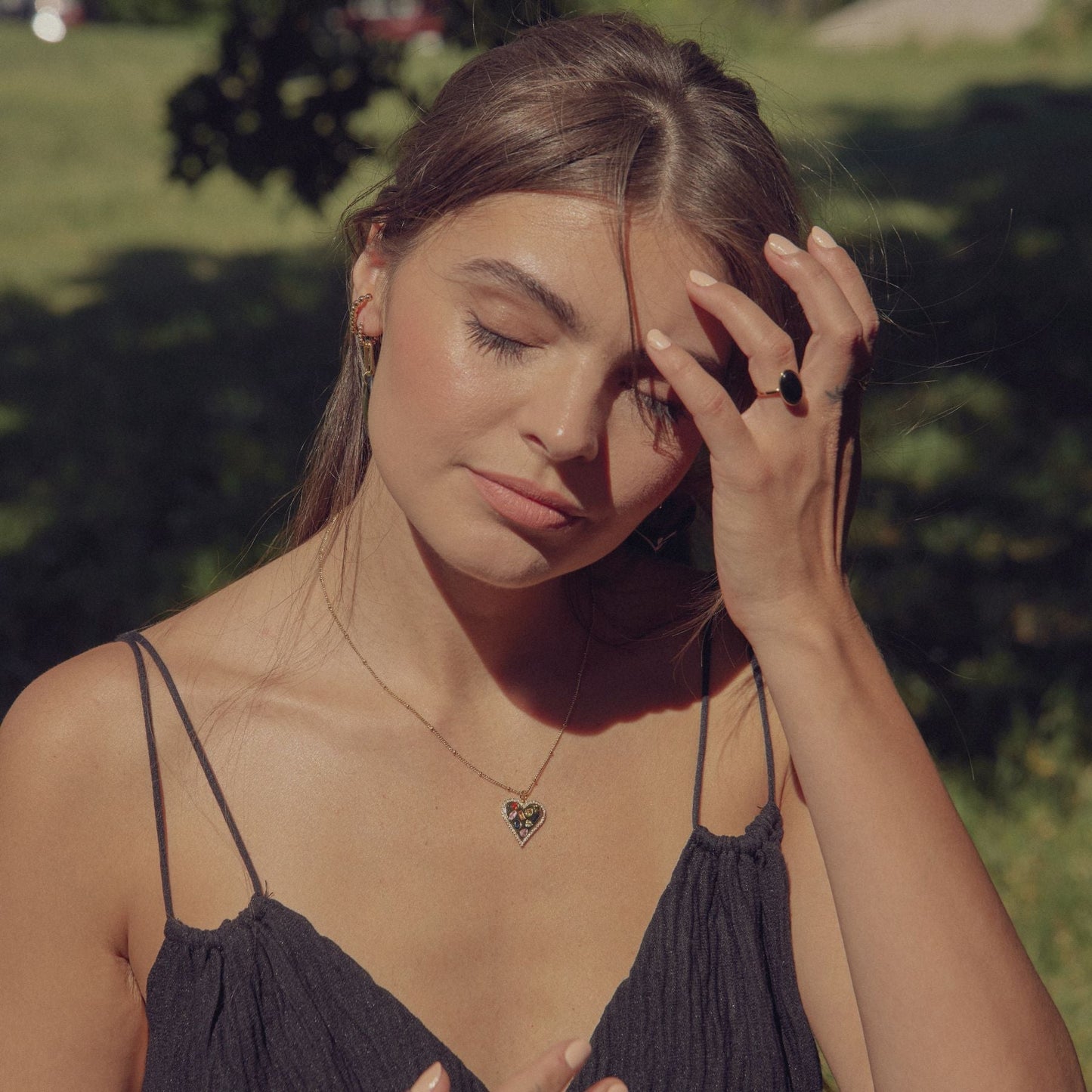 Ember Glow Garnet Necklace