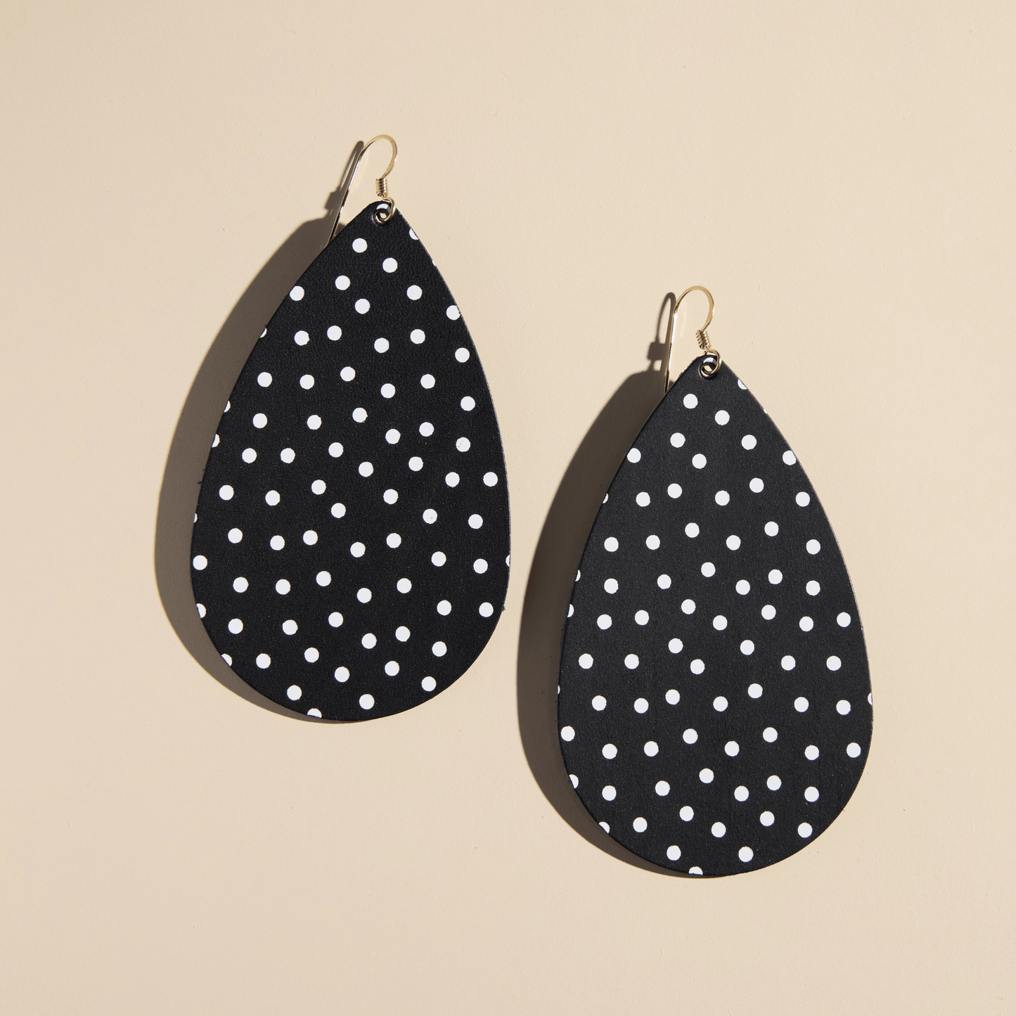 Black Polka Dot Teardrops
