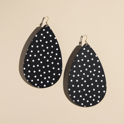 Black Polka Dot Teardrops