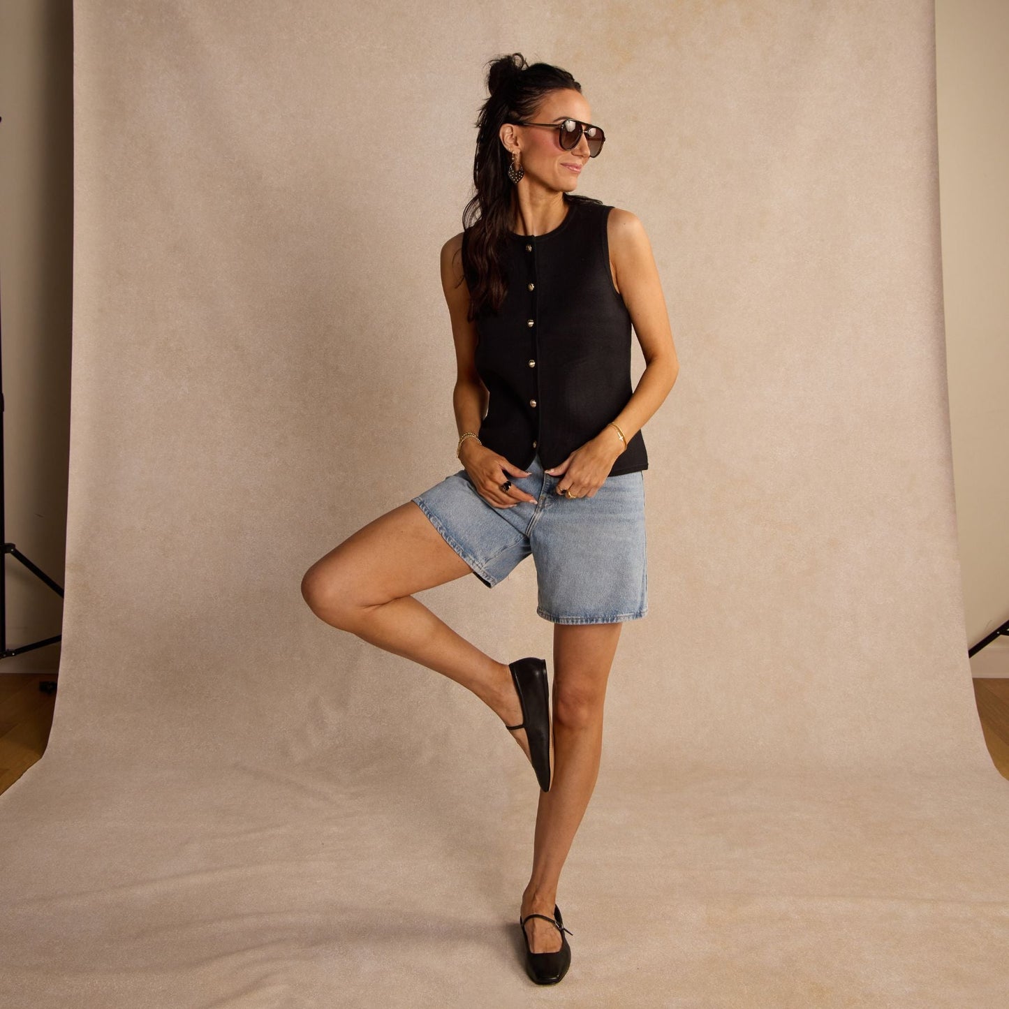 Black Studded Harlow