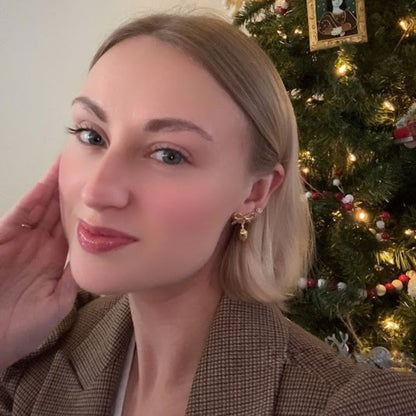 Bow & Heart Drop Earrings