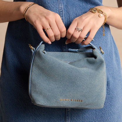 Brigitte Suede Mini Bag in Denim