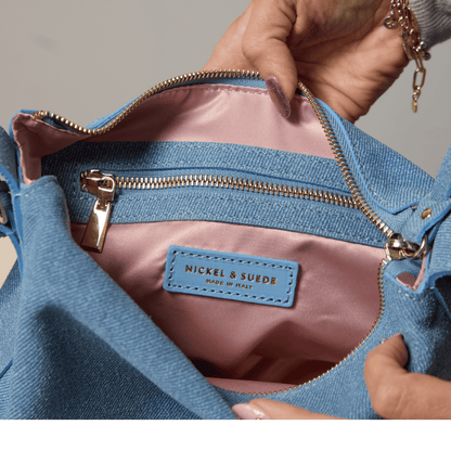 Brigitte Suede Mini Bag in Denim