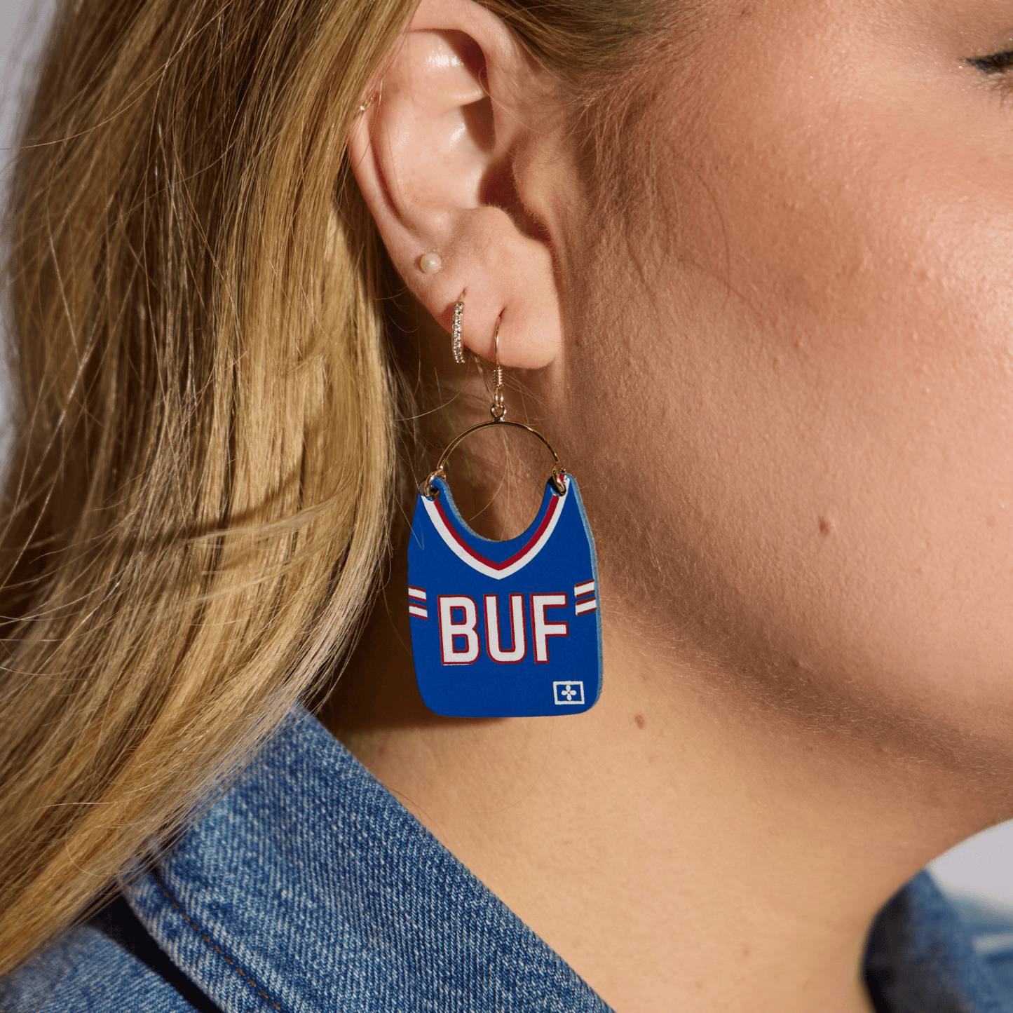 Buffalo Football Jersey Earrings