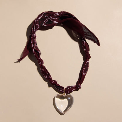 Burgundy Bandana Necklace